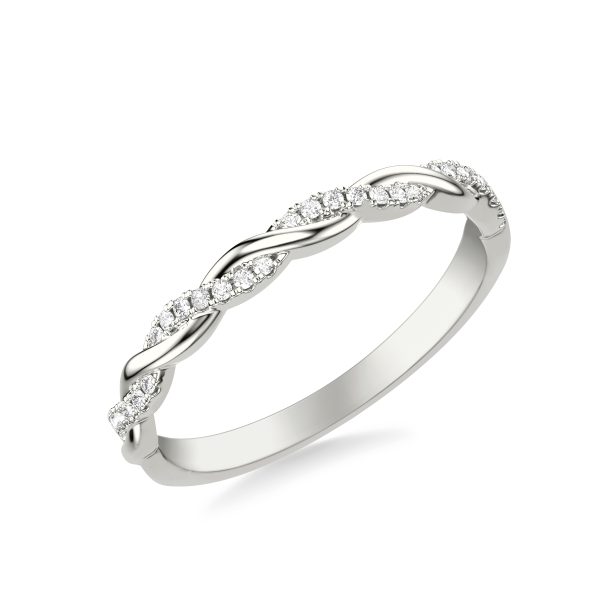Kayleigh Diamond Twist Wedding Band Platinum (Setting Price)