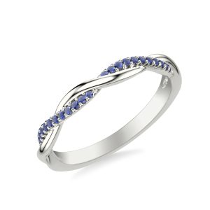 Leighton Sapphire Twist Wedding Band Platinum (Setting Price)