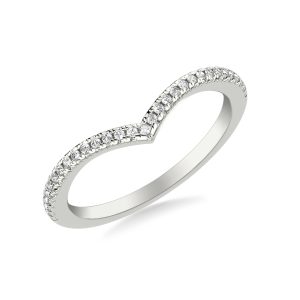 Persephone Pav? Diamond V-Wedding Band Platinum (Setting Price)