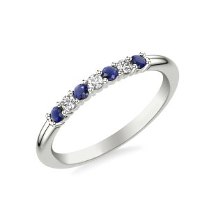 Harleigh Sapphire & Diamond Wedding Band Platinum (Setting Price)