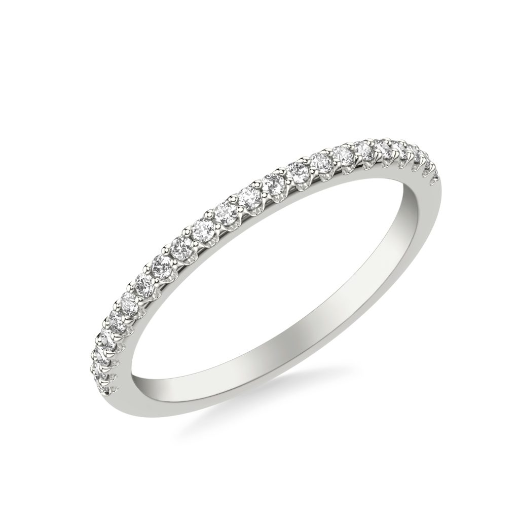 Tiana Half Way Diamond Wedding Band Platinum (Setting Price)