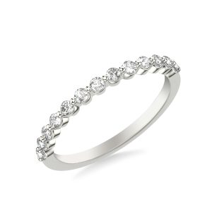Bliss Shared Prong Diamond Wedding Band Platinum (Setting Price)