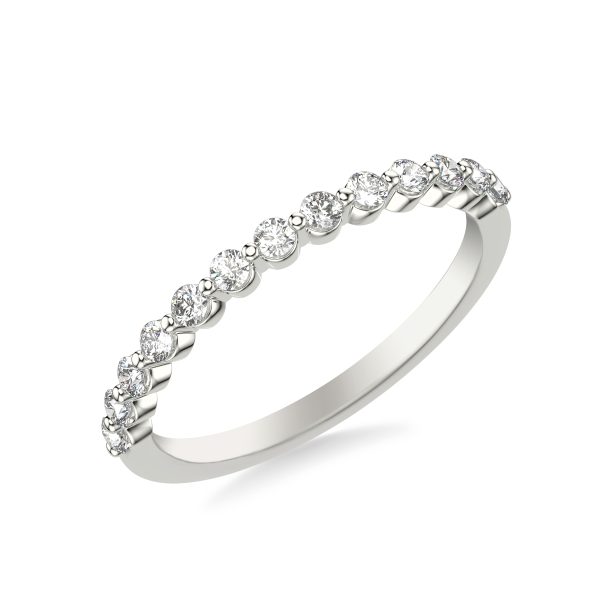Bliss Shared Prong Diamond Wedding Band Platinum (Setting Price)