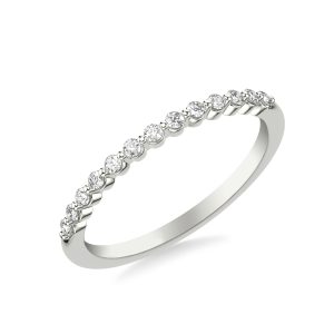 Bliss Petite Shared Prong Diamond Wedding Band Platinum (Setting Price)