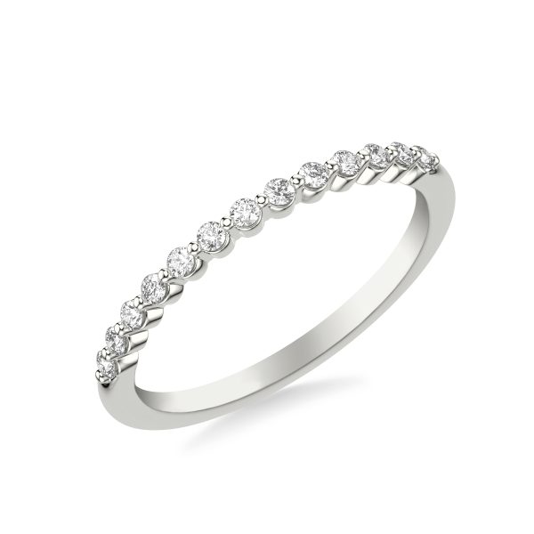 Bliss Petite Shared Prong Diamond Wedding Band Platinum (Setting Price)