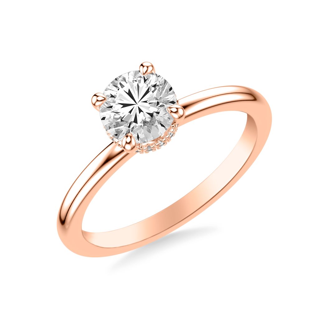 Alice Classic Solitaire Engagement Ring - 14K Rose Gold (Setting Price)