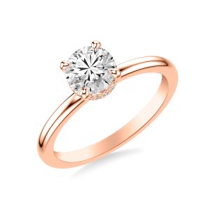 Alice Classic Solitaire Engagement Ring - 14K Rose Gold (Setting Price)