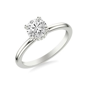 Alice Classic Solitaire Engagement Ring - 14K White Gold (Setting Price)