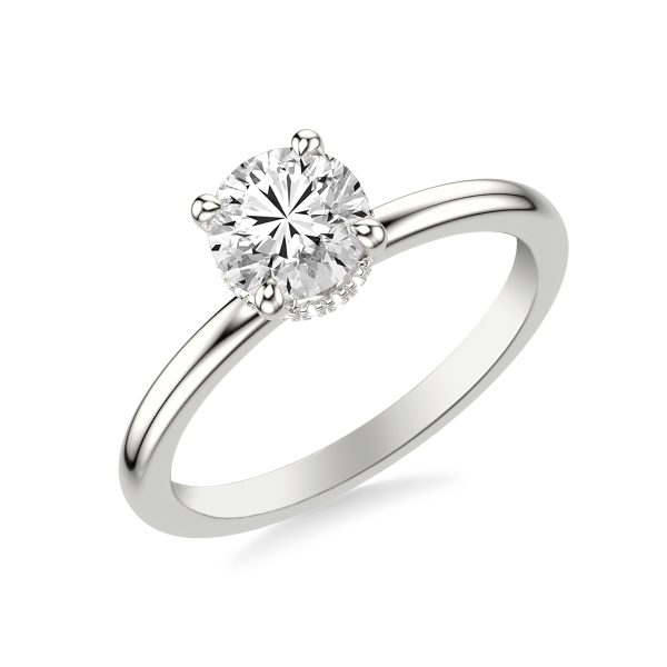 Alice Classic Solitaire Engagement Ring - 18K White Gold (Setting Price)