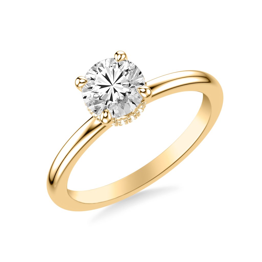 Alice Classic Solitaire Engagement Ring - 18K Yellow Gold (Setting Price)