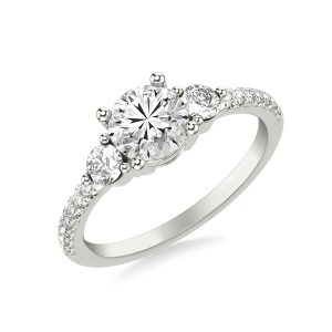 Brigitte Diamond Accent Engagement Ring - Platinum (Setting Price)