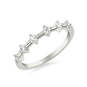 Chantal Diamond Accent Wedding Band Platinum (Setting Price)