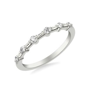 Courtney Spaced Diamond Wedding Wedding Band Platinum (Setting Price)
