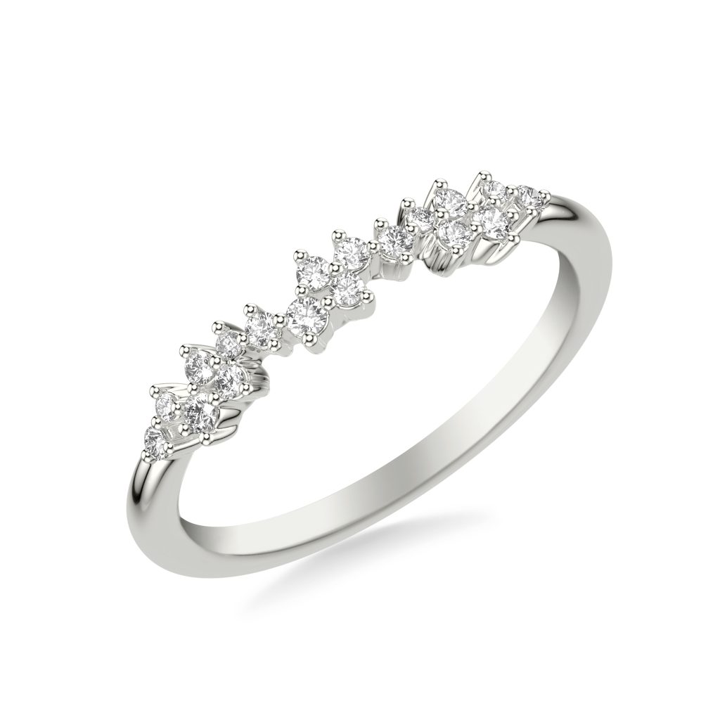 Coco Scattered Diamond Wedding Band Platinum (Setting Price)