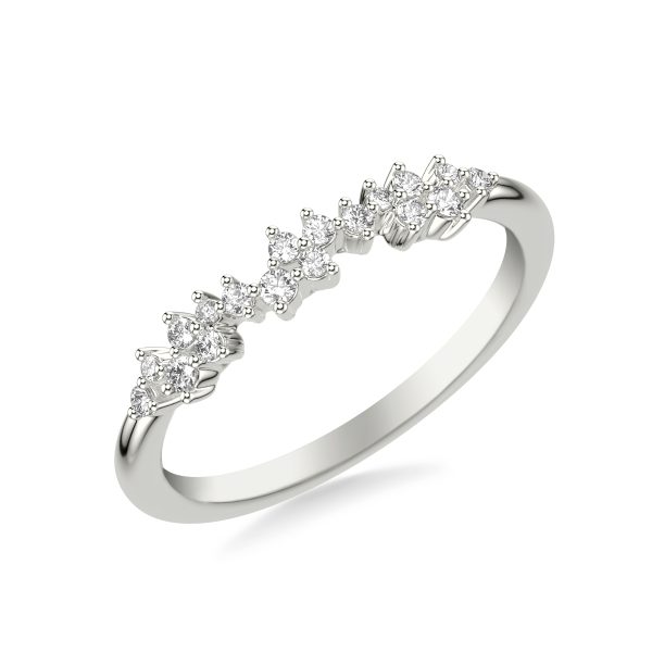 Coco Scattered Diamond Wedding Band Platinum (Setting Price)