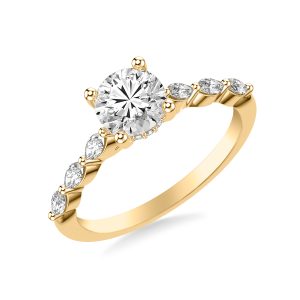 Betty Marquise Diamond Engagement Ring - 14K Yellow Gold (Setting Price)
