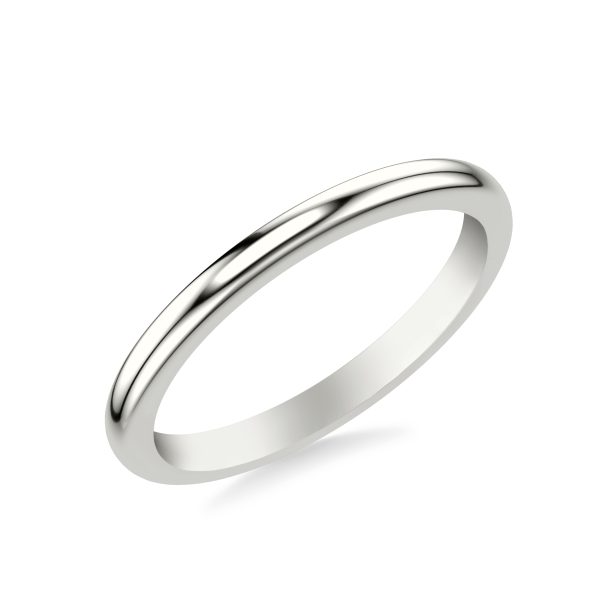 Noa High Polished Wedding Band Platinum (Setting Price)