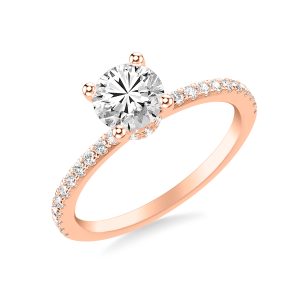 Alba Diamond Collar Pav? Engagement Ring - 14K Rose Gold (Setting Price)