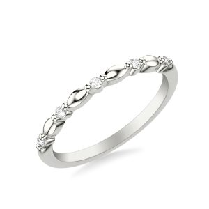 Mayra Diamond Accent Wedding Band Platinum (Setting Price)