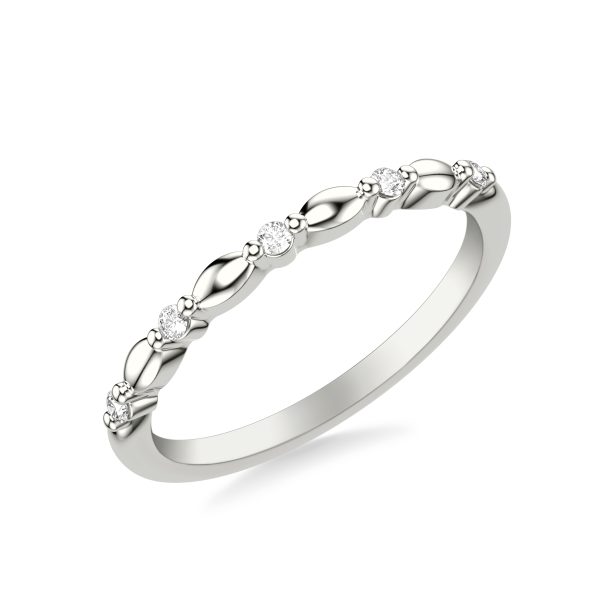 Mayra Diamond Accent Wedding Band Platinum (Setting Price)