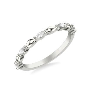 Tabitha Diamond Accent Wedding Band Platinum (Setting Price)