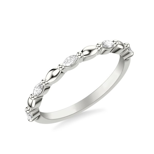 Tabitha Diamond Accent Wedding Band Platinum (Setting Price)