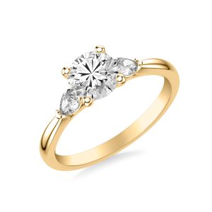 Jacie Three Stone Engagement Ring - 18K Yellow Gold (Setting Price)