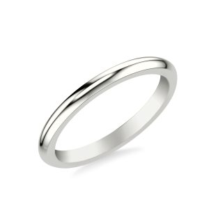 Cecily Polished  (2mm)Wedding Band Platinum (Setting Price)