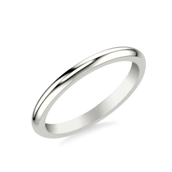 Cecily Polished  (2mm)Wedding Band Platinum (Setting Price)