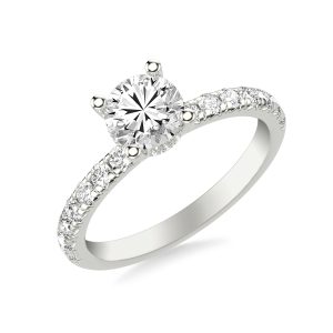 Alma Hidden Halo Pav? Engagement Ring - Platinum (Setting Price)
