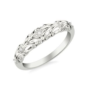 Suri Pav? Wave Wedding Band Platinum (Setting Price)