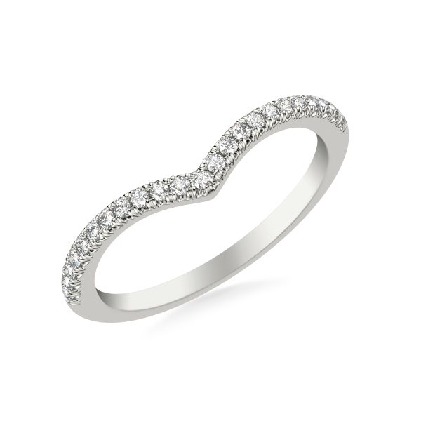 Mia Pav? Diamond Chevron Wedding Band Platinum (Setting Price)