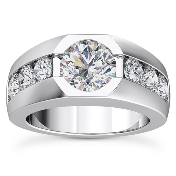 Ala Channel Set Diamond Engagement Ring - Platinum (Setting Price)