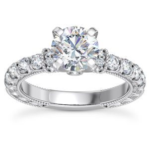 Side-Stone Engagement Ring