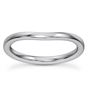 Bleeker Curved Wedding Band Platinum (Setting Price)