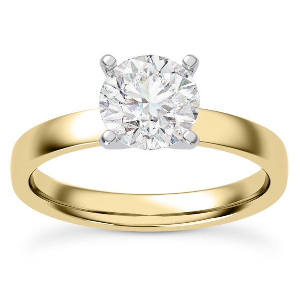 Linda 2.5mm Comfort Fit Engagement Ring - 18K Yellow Gold (Setting Price)