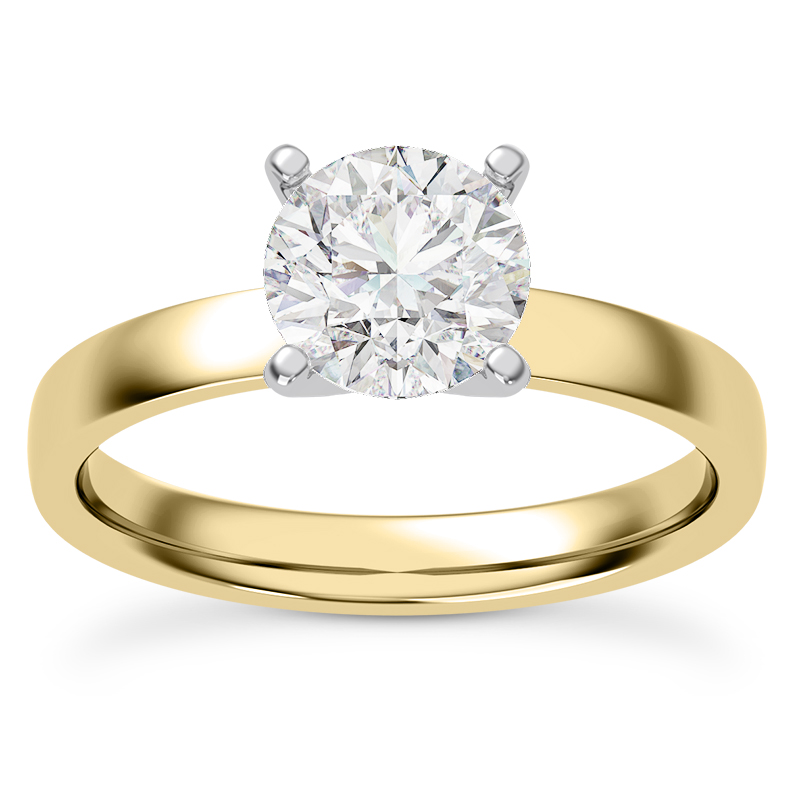 Linda 2.5mm Comfort Fit Engagement Ring - 18K Yellow Gold (Setting Price)