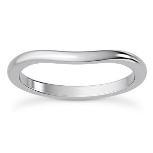 Danika Curved Wedding Band Platinum (Setting Price)