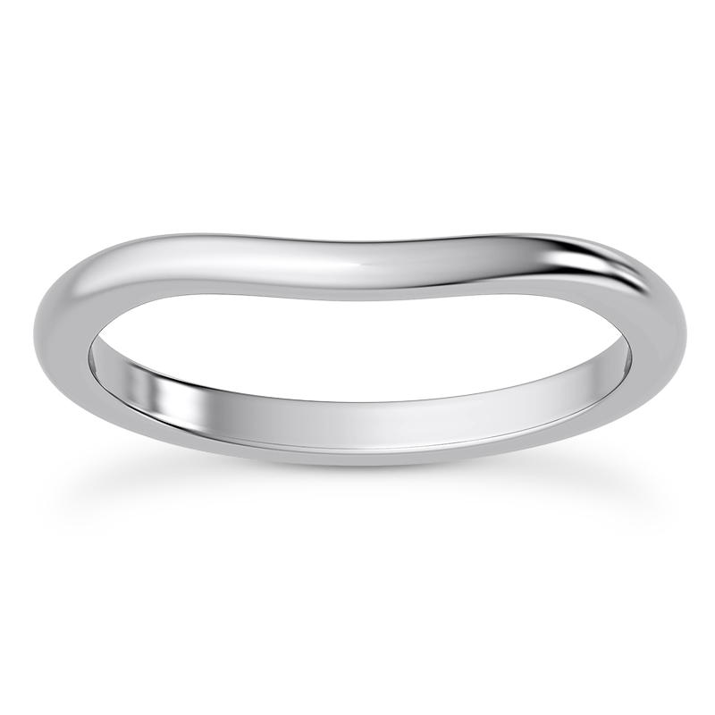 Danika Curved Wedding Band Platinum (Setting Price)