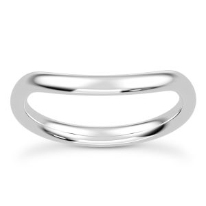 Serene Curved Wedding Band Platinum (Setting Price)