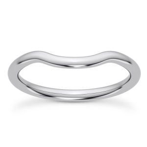 Mavrica Curved Wedding Band Platinum (Setting Price)