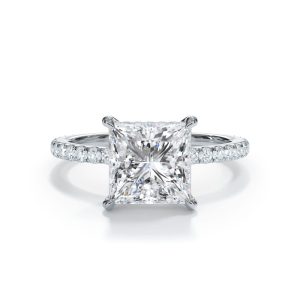 1.5 Ct. Bellora Pave Hidden Halo Engagement Ring - Platinum