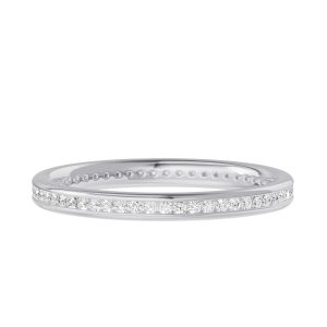 Channel-Set Lab Eternity  (.25ct. tw.)Wedding Band Platinum (Setting Price)