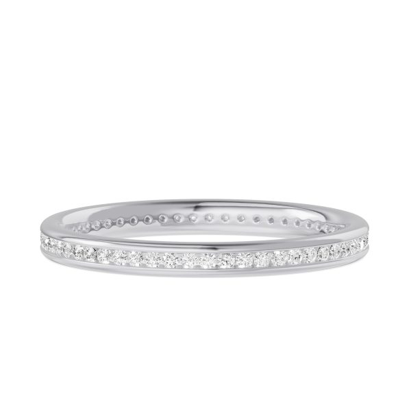 Channel-Set Lab Eternity  (.25ct. tw.)Wedding Band Platinum (Setting Price)