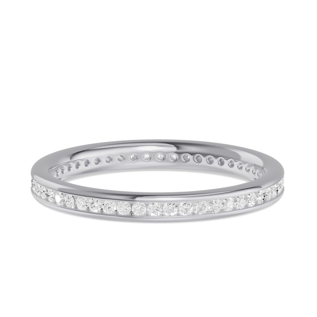 Channel-Set Lab Eternity  (.33ct. tw.)Wedding Band Platinum (Setting Price)