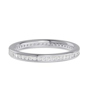 Channel-Set Lab Eternity  (.33ct. tw.)Wedding Band Platinum (Setting Price)