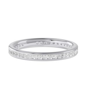 Channel-Set Lab Eternity  (.50ct. tw.)Wedding Band Platinum (Setting Price)