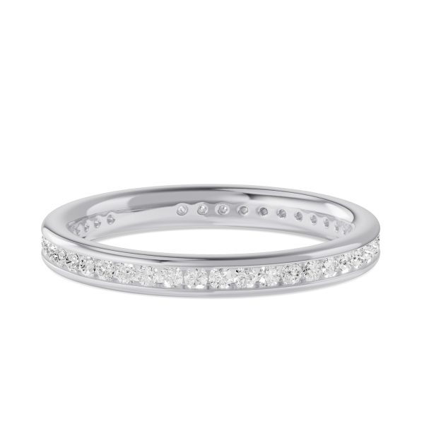 Channel-Set Lab Eternity  (.50ct. tw.)Wedding Band Platinum (Setting Price)