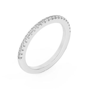 Duplo Pav? Wedding Band Platinum (Setting Price)