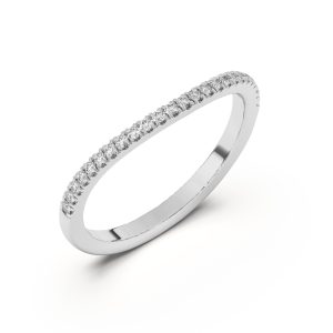Liana Curve Pav? Wedding Band Platinum (Setting Price)